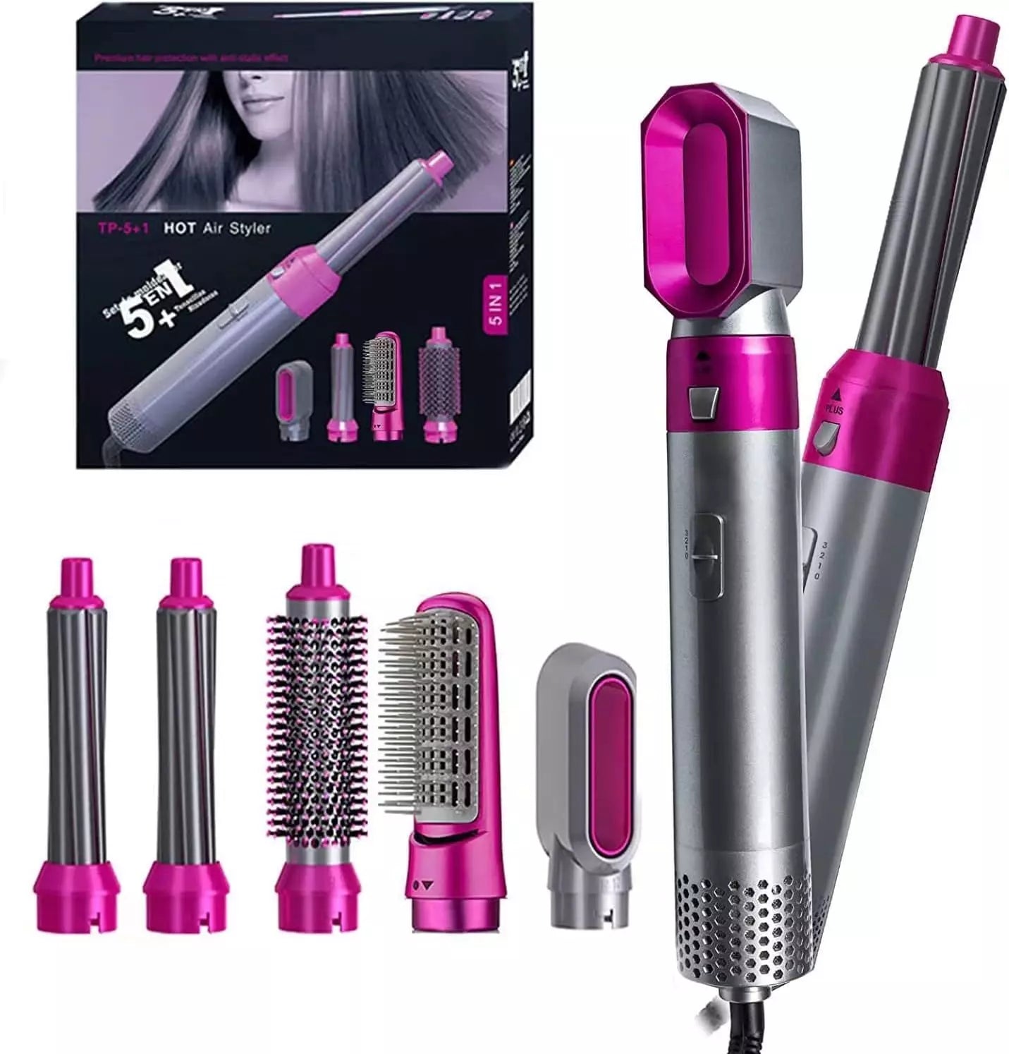 Secador y Moldeador de Cabello 5 en 1