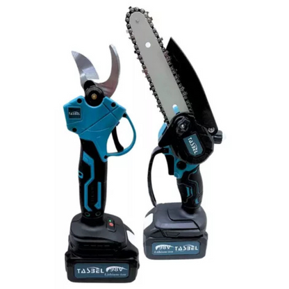 Kit de Poda Profesional con Motosierra y Tijera Eléctrica